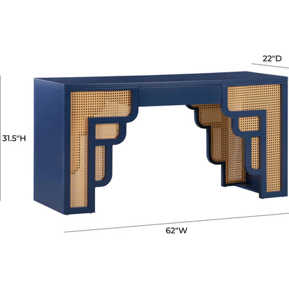 Suzie Executive Desk by TOV Furniture. Made from mdf, rattan in a modern style.