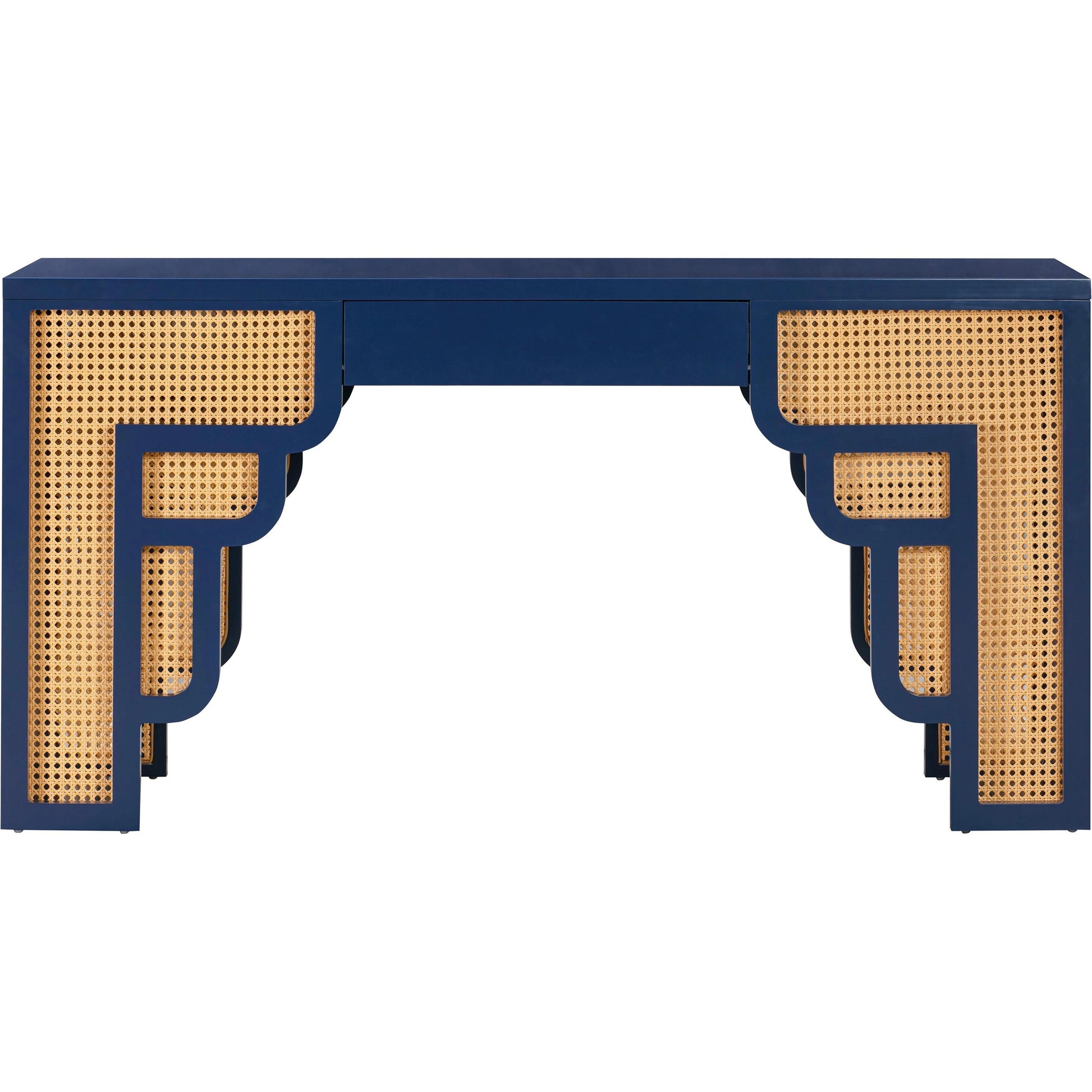 Suzie Executive Desk by TOV Furniture. Made from mdf, rattan in a modern style.