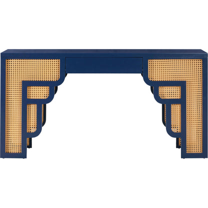 Suzie Executive Desk by TOV Furniture. Made from mdf, rattan in a modern style.