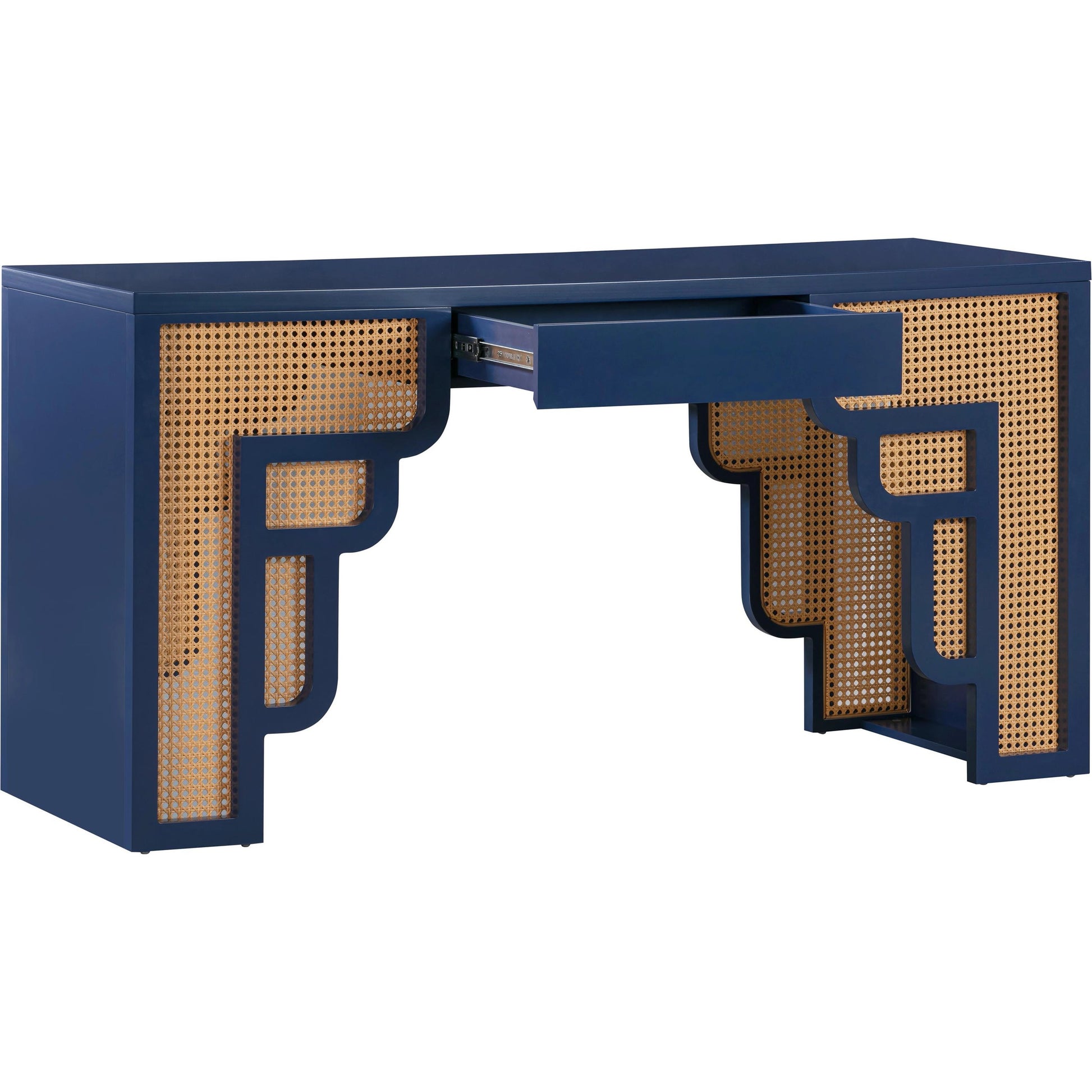 Suzie Executive Desk by TOV Furniture. Made from mdf, rattan in a modern style.