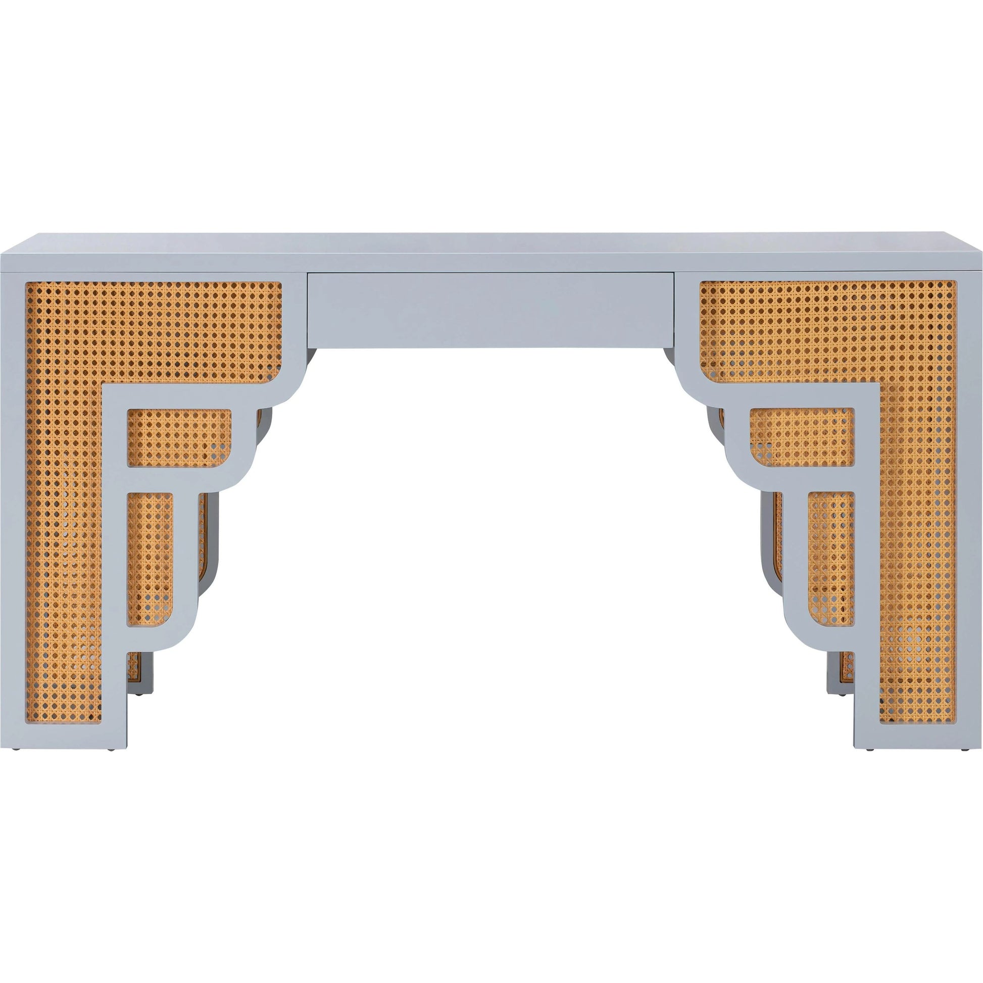 Suzie Executive Desk by TOV Furniture. Made from mdf, rattan in a modern style.