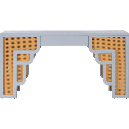 Suzie Executive Desk by TOV Furniture. Made from mdf, rattan in a modern style.