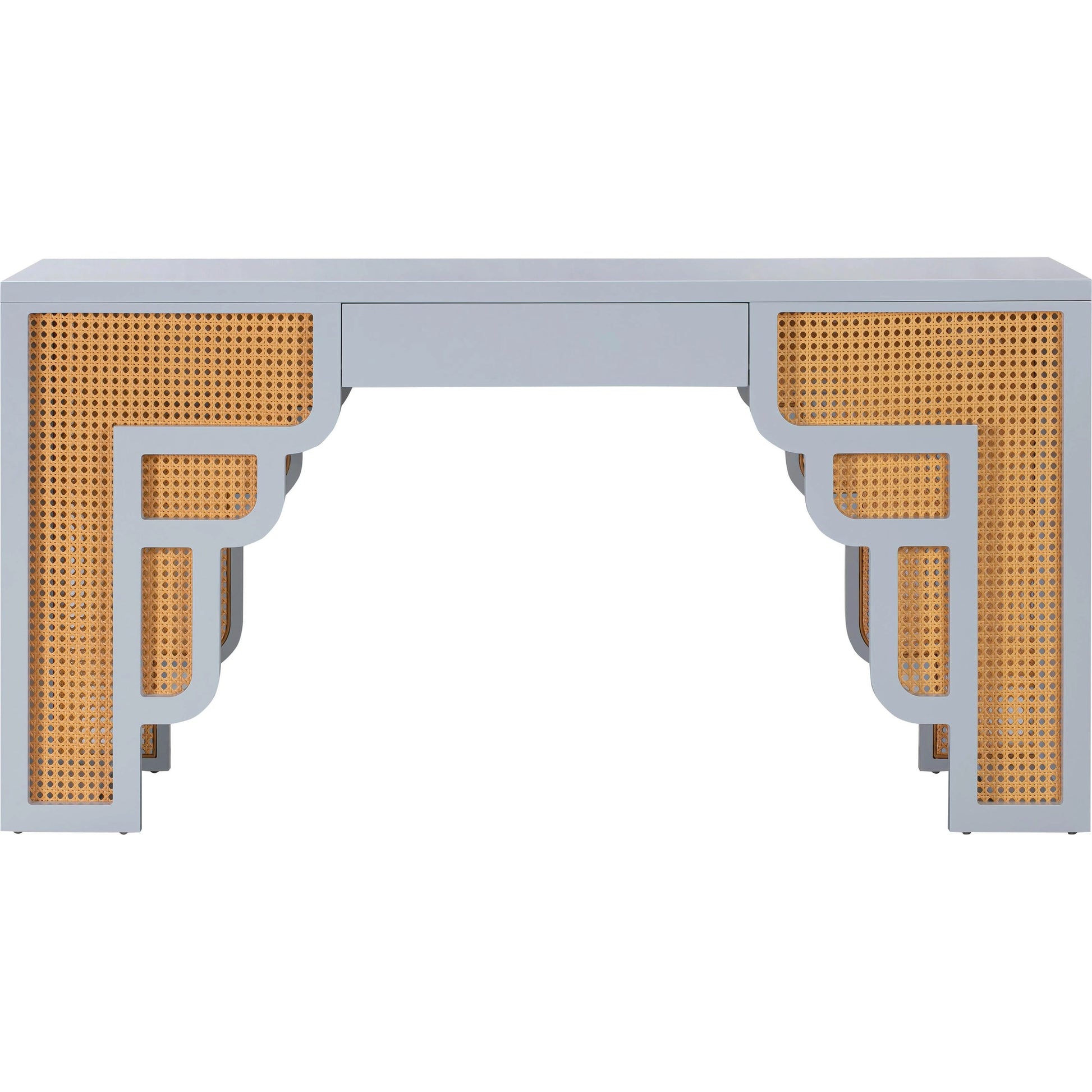 Suzie Executive Desk by TOV Furniture. Made from mdf, rattan in a modern style.