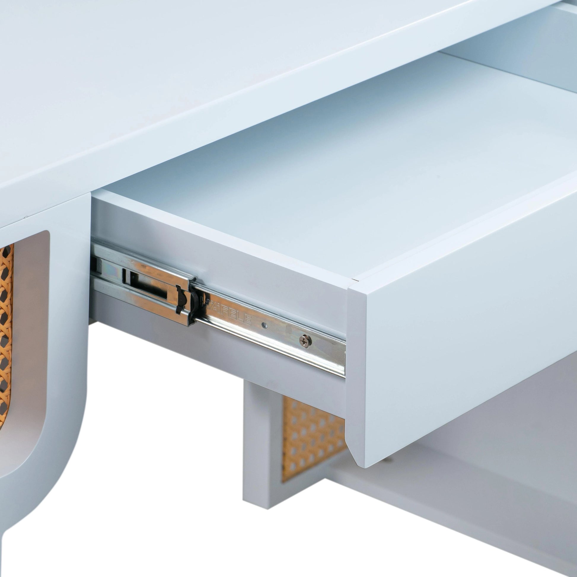 Suzie Executive Desk by TOV Furniture. Made from mdf, rattan in a modern style.