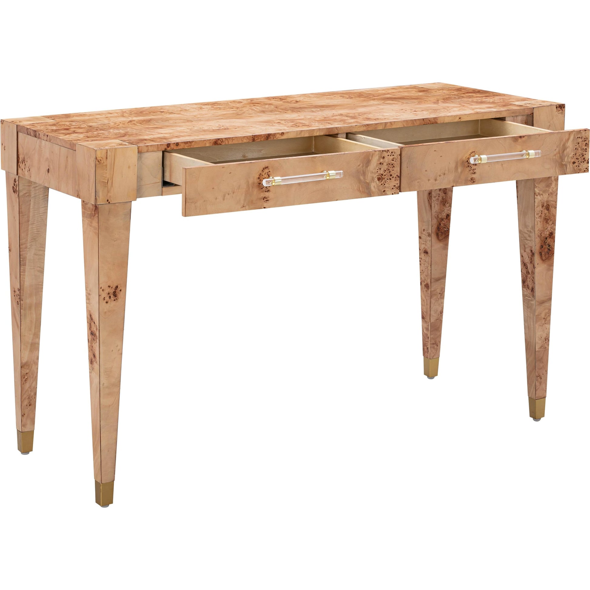 Brandyss Burl Work Desk by TOV Furniture. Made from acacia, mdf, plywood, veneer in a modern style.