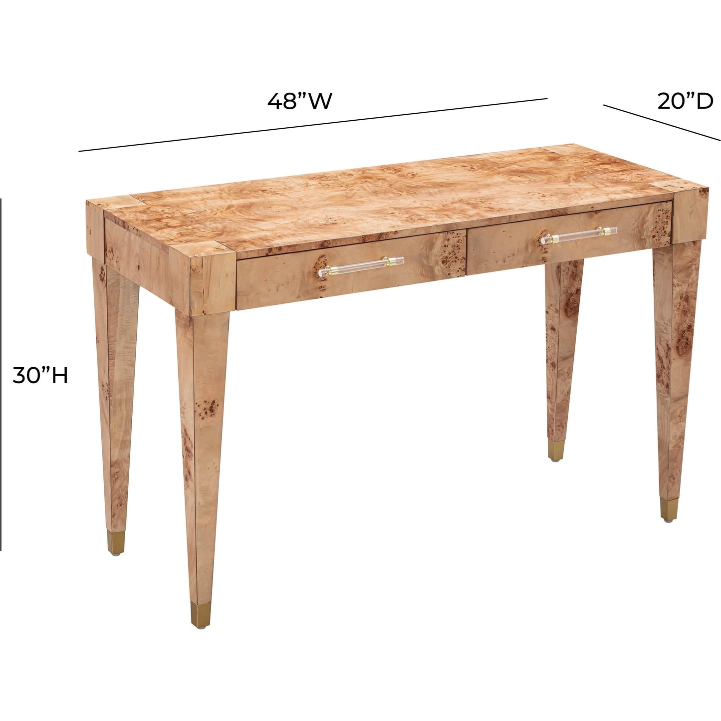 006 SI-1984249 | Additional Silo | Brandyss Burl Work Desk by TOV Furniture. Made from acacia, mdf, plywood, veneer in a modern style.