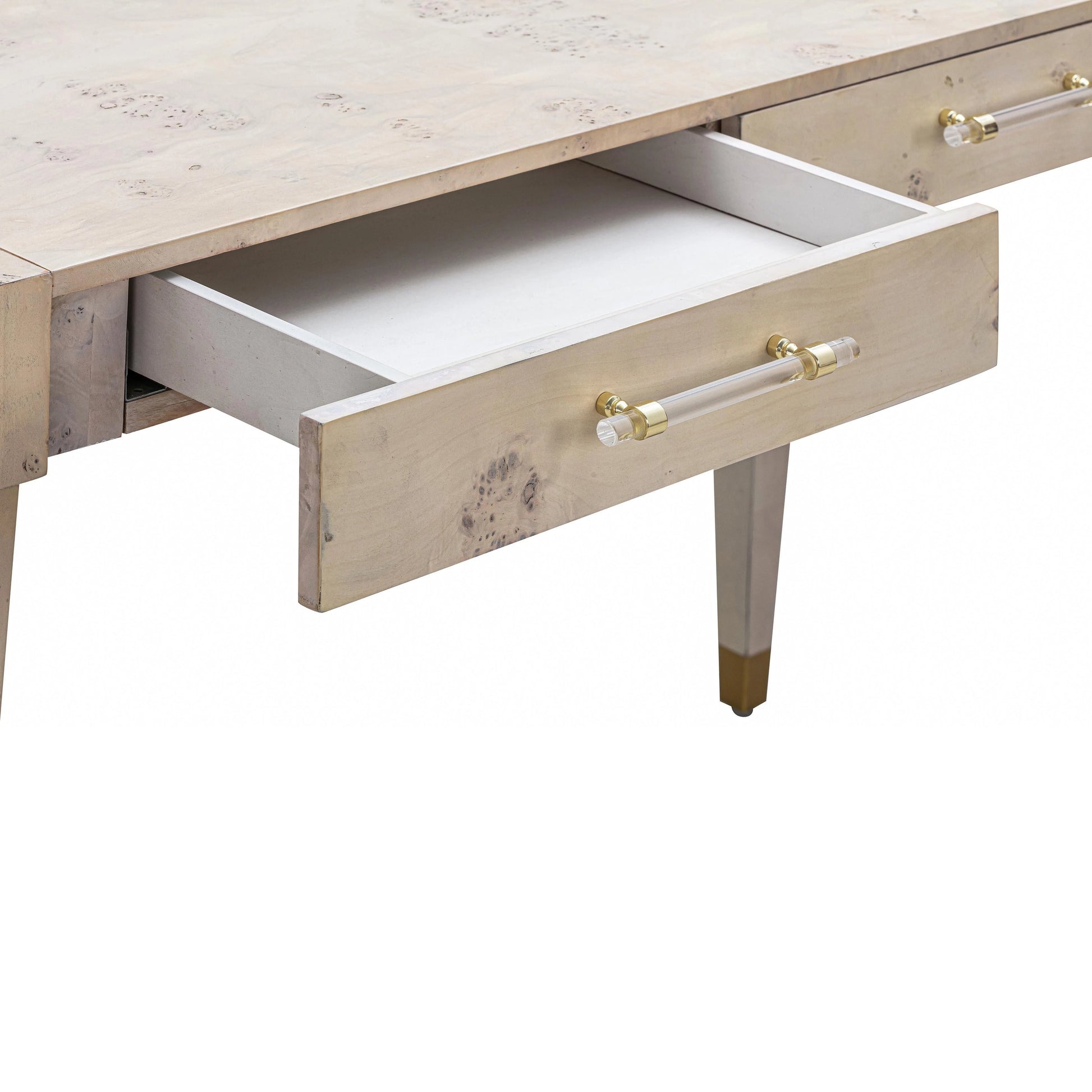 Brandyss Burl Work Desk by TOV Furniture. Made from acacia, mdf, plywood, veneer in a modern style.