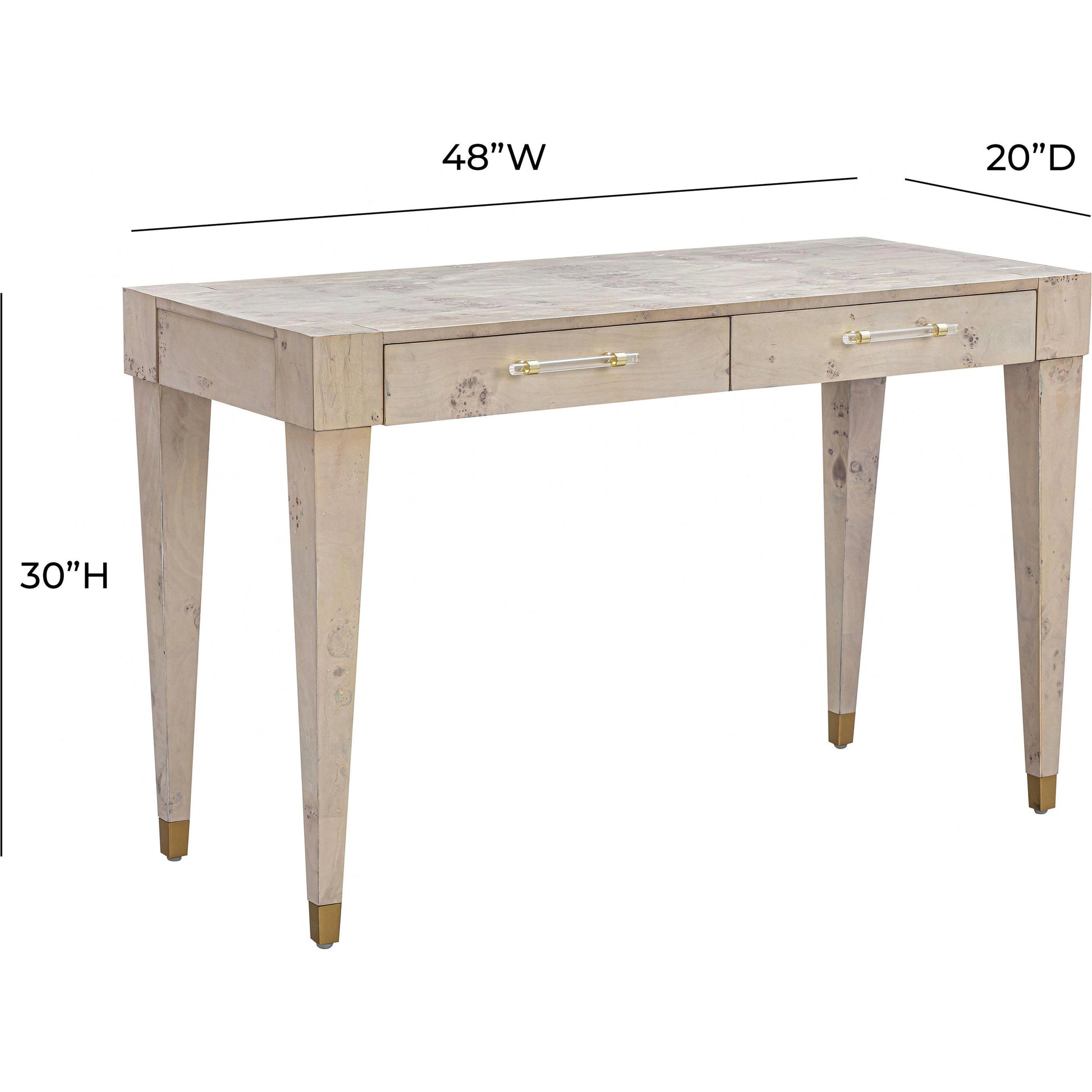 Brandyss Burl Work Desk by TOV Furniture. Made from acacia, mdf, plywood, veneer in a modern style.