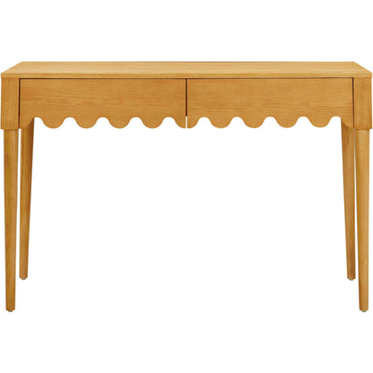 Oodle 2-Drawer Desk by TOV Furniture in natural. Made from ash veneer, mdf, wood in a transitional style.