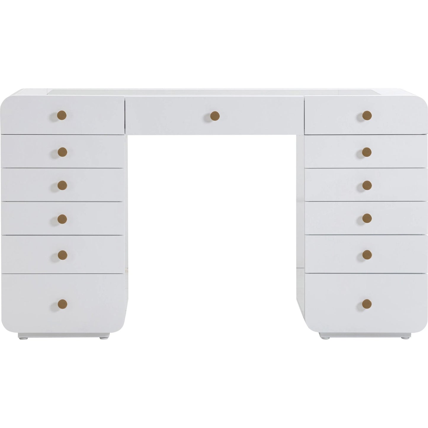 002 SI-2248281 | Additional Silo | Hollywood Vanity Desk by TOV Furniture in white. Made from copper, mdf in a modern style.