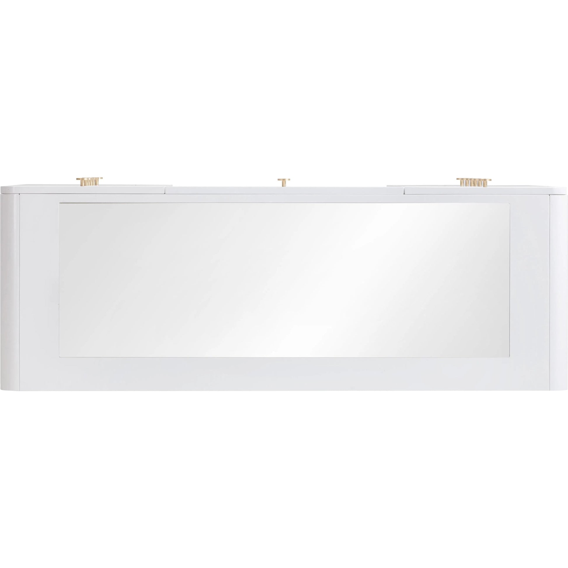 Hollywood Vanity Desk by TOV Furniture in white. Made from copper, mdf in a modern style.
