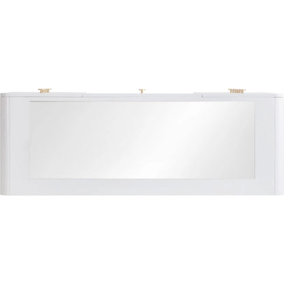 Hollywood Vanity Desk by TOV Furniture in white. Made from copper, mdf in a modern style.