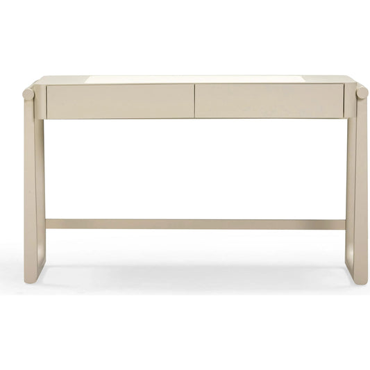 Alfalfa 2 Drawer Desk by TOV Furniture. Made from mdf, pu leather, wood in a unique style.