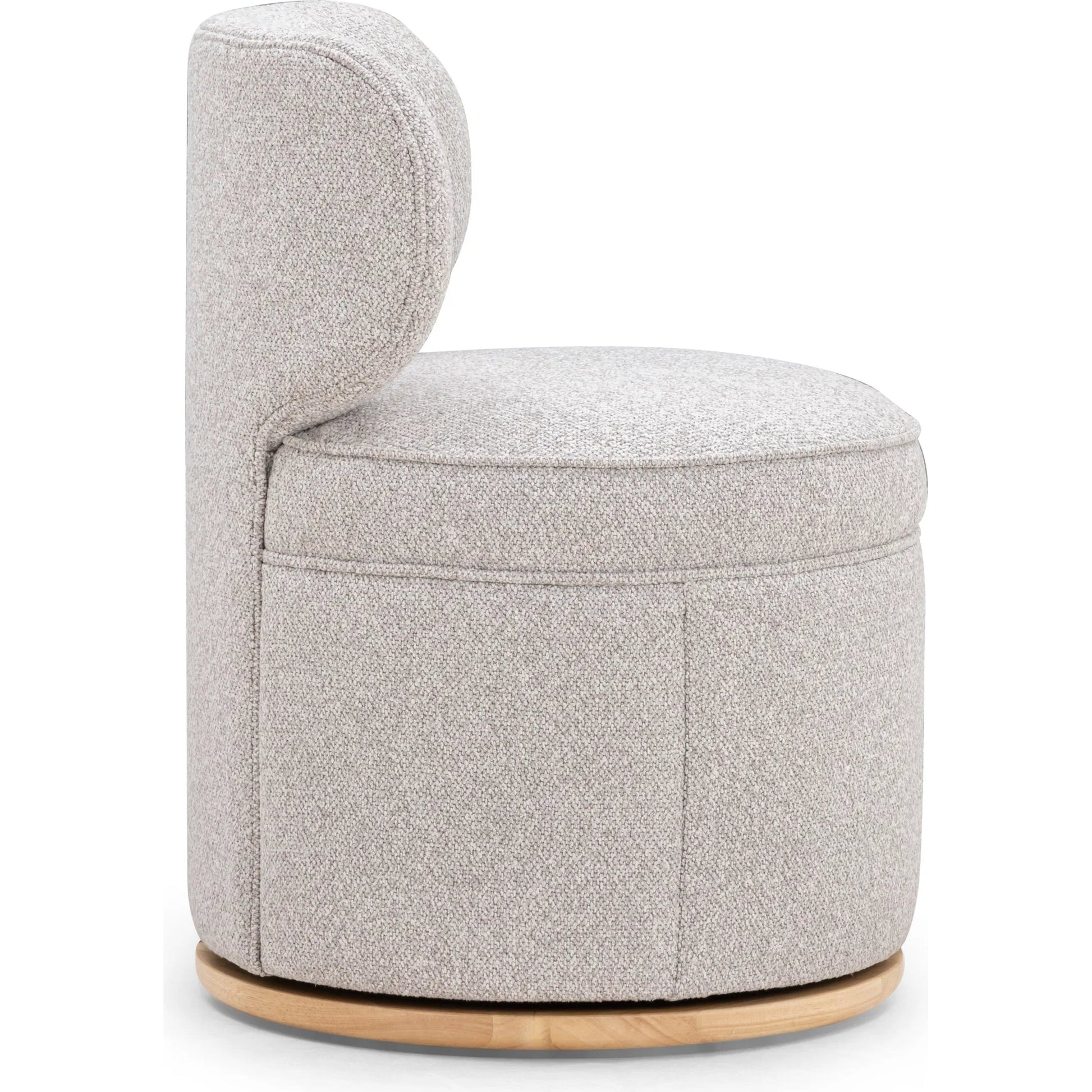 Amaya Textured Swivel Desk Chair by TOV Furniture in grey. Made from fabric, plywood, rubberwood in a transitional style.