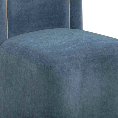 Dolce Velvet Rolling Desk Chair by TOV Furniture. Made from fabric, metal, plywood in a eclectic & global style.