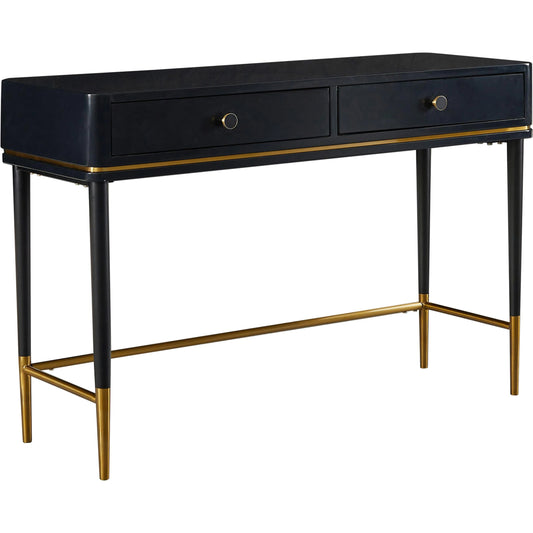 Mariah Two Drawer Desk by TOV Furniture. Made from mdf, stainless steel in a modern style.