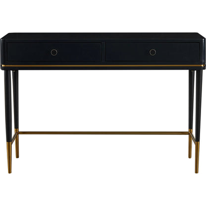 Mariah Two Drawer Desk by TOV Furniture. Made from mdf, stainless steel in a modern style.