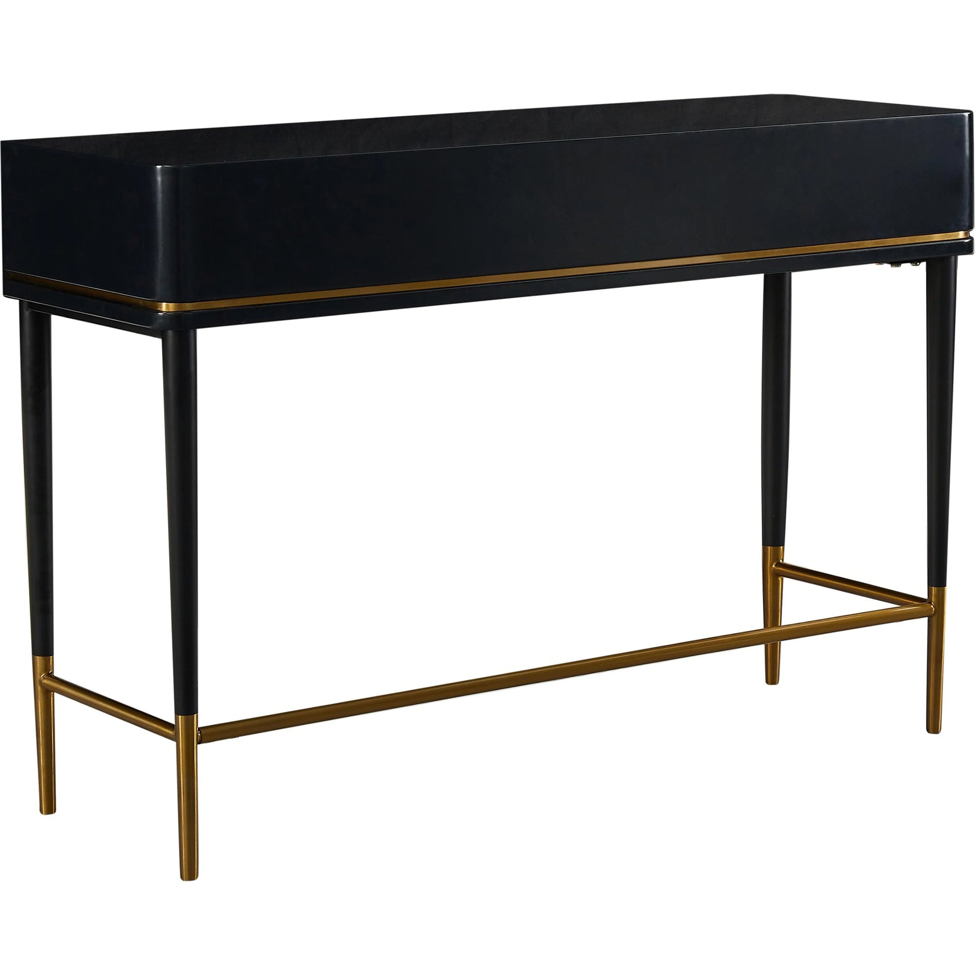 Mariah Two Drawer Desk by TOV Furniture. Made from mdf, stainless steel in a modern style.
