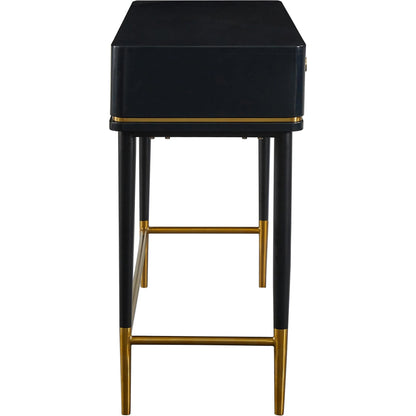 Mariah Two Drawer Desk by TOV Furniture. Made from mdf, stainless steel in a modern style.
