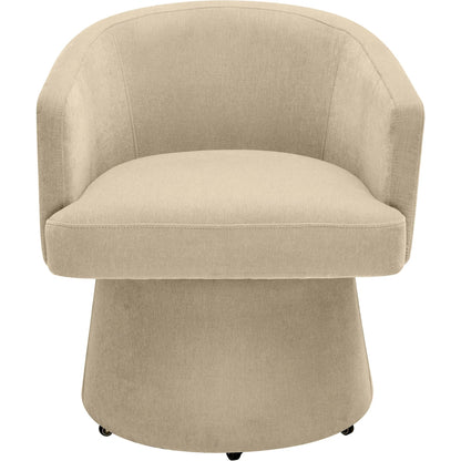 Kristen Upcycled Chenille Rolling Desk Chair by TOV Furniture. Made from unique in a transitional style.