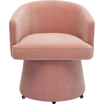 Kristen Upcycled Chenille Rolling Desk Chair by TOV Furniture. Made from unique in a transitional style.