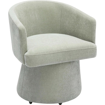 Kristen Upcycled Chenille Rolling Desk Chair by TOV Furniture. Made from unique in a transitional style.