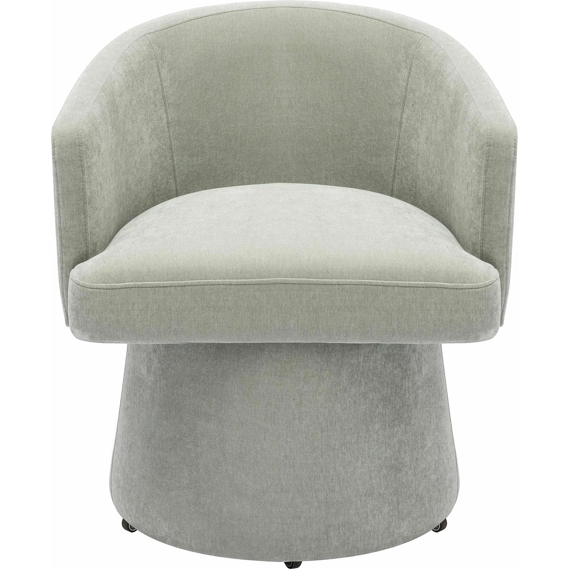 Kristen Upcycled Chenille Rolling Desk Chair by TOV Furniture. Made from unique in a transitional style.