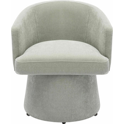 Kristen Upcycled Chenille Rolling Desk Chair by TOV Furniture. Made from unique in a transitional style.