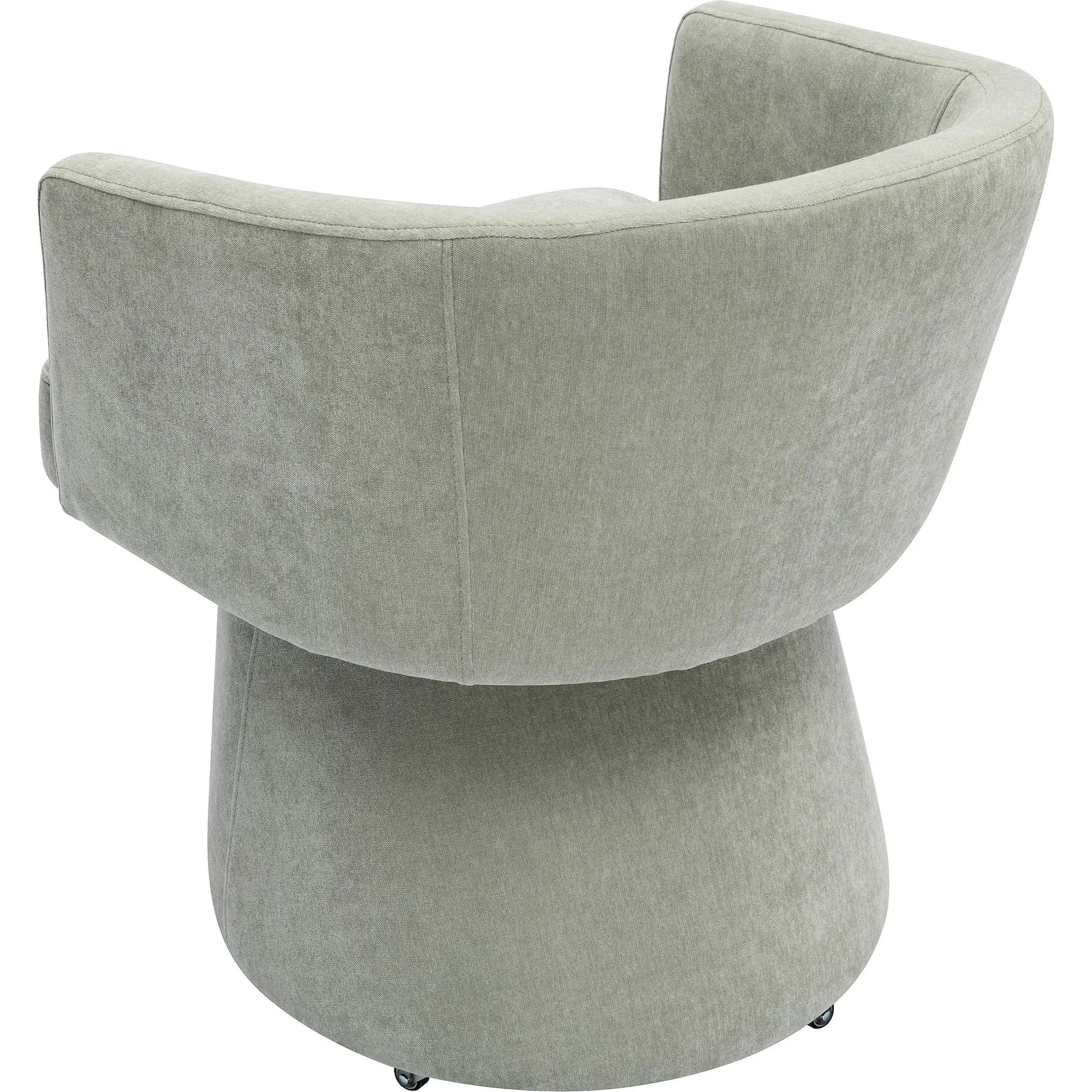 Kristen Upcycled Chenille Rolling Desk Chair by TOV Furniture. Made from unique in a transitional style.