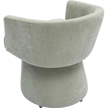 Kristen Upcycled Chenille Rolling Desk Chair by TOV Furniture. Made from unique in a transitional style.