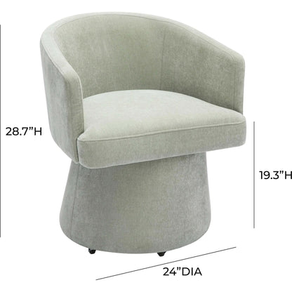 Kristen Upcycled Chenille Rolling Desk Chair by TOV Furniture. Made from unique in a transitional style.