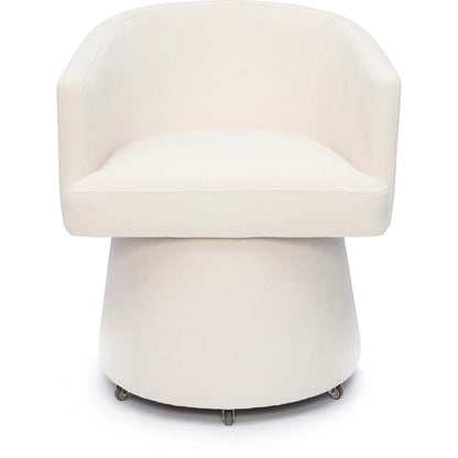 Kristen Upcycled Chenille Rolling Desk Chair by TOV Furniture. Made from unique in a transitional style.