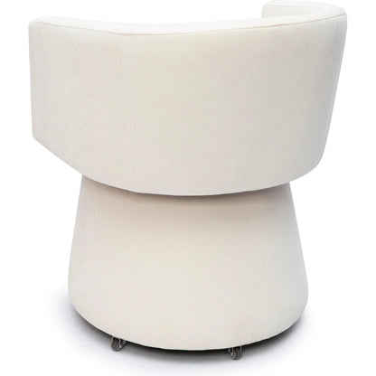 Kristen Upcycled Chenille Rolling Desk Chair by TOV Furniture. Made from unique in a transitional style.