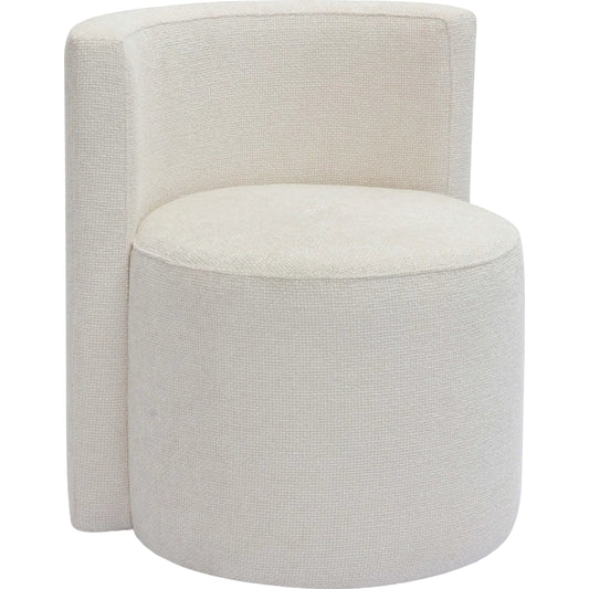 Alyssa Chenille Rolling Desk Chair by TOV Furniture in cream. Made from chenille, plywood in a unique style.