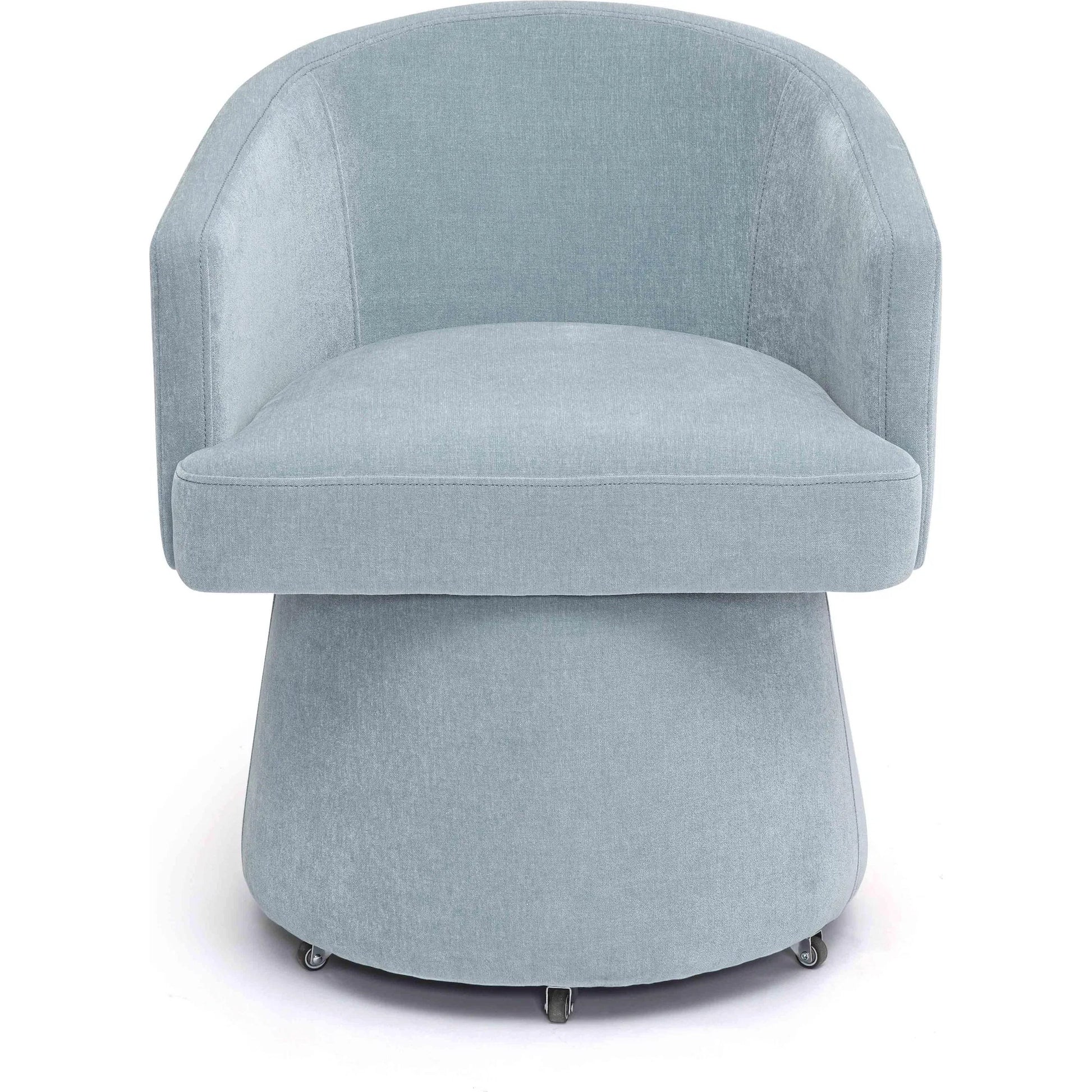 Kristen Upcycled Chenille Rolling Desk Chair by TOV Furniture. Made from unique in a transitional style.