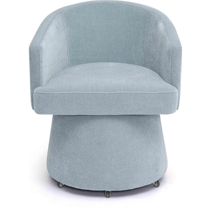 Kristen Upcycled Chenille Rolling Desk Chair by TOV Furniture. Made from unique in a transitional style.