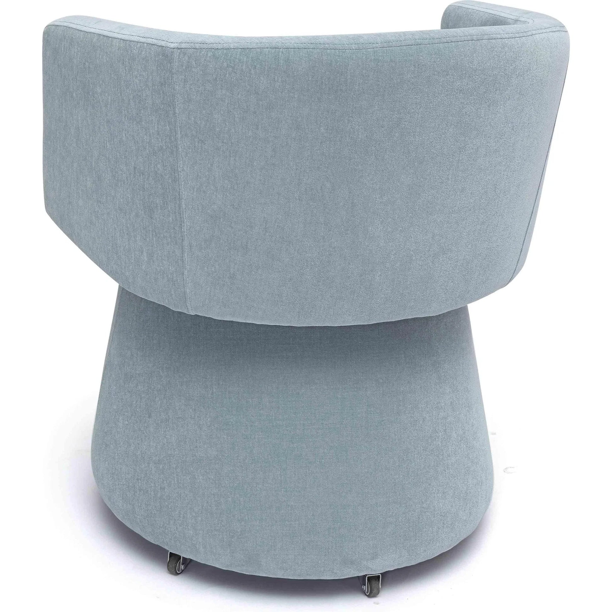 Kristen Upcycled Chenille Rolling Desk Chair by TOV Furniture. Made from unique in a transitional style.