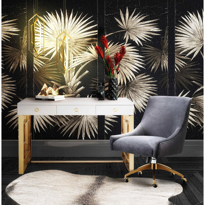 Beatrix Office Swivel Chair by TOV Furniture. Made from velvet, wood, stainless steel in a transitional style.