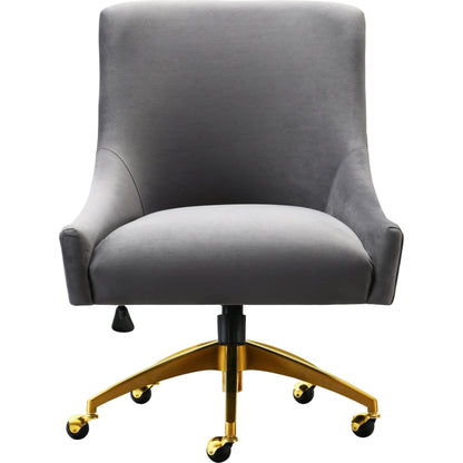 Beatrix Office Swivel Chair by TOV Furniture. Made from velvet, wood, stainless steel in a transitional style.