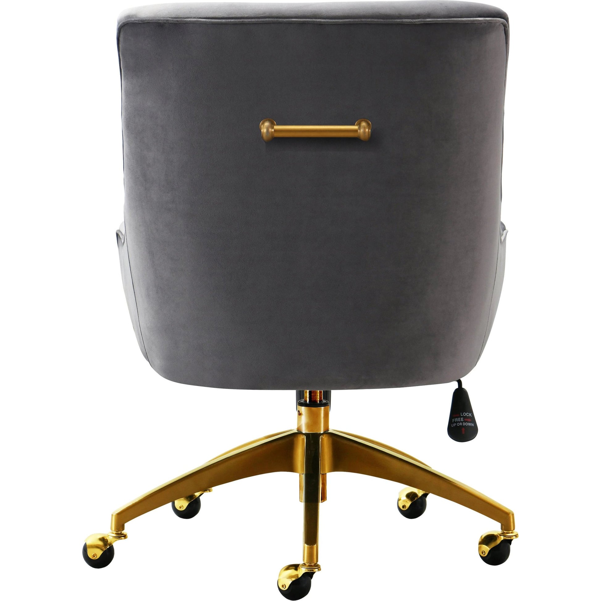 Beatrix Office Swivel Chair by TOV Furniture. Made from velvet, wood, stainless steel in a transitional style.