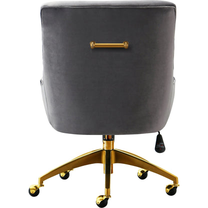 Beatrix Office Swivel Chair by TOV Furniture. Made from velvet, wood, stainless steel in a transitional style.