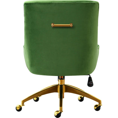 Beatrix Office Swivel Chair by TOV Furniture. Made from velvet, wood, stainless steel in a transitional style.