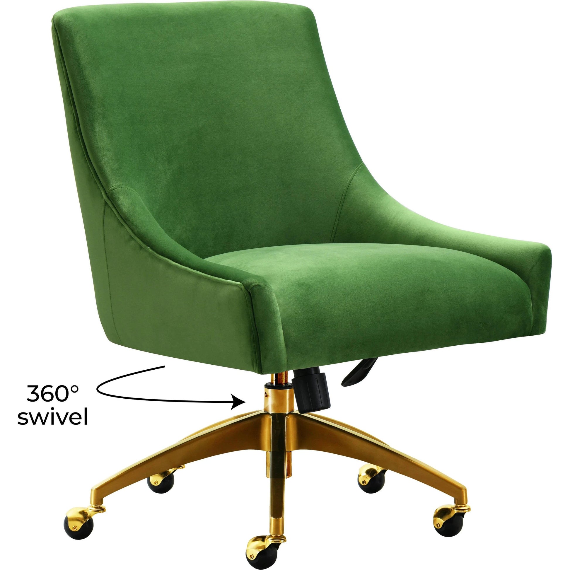 Beatrix Office Swivel Chair by TOV Furniture. Made from velvet, wood, stainless steel in a transitional style.