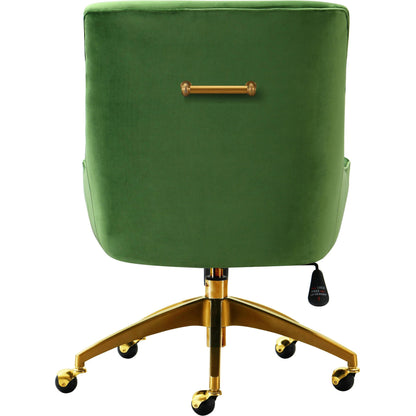 Beatrix Office Swivel Chair by TOV Furniture. Made from velvet, wood, stainless steel in a transitional style.