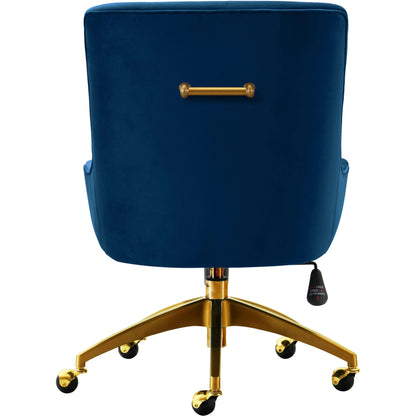 Beatrix Office Swivel Chair by TOV Furniture. Made from velvet, wood, stainless steel in a transitional style.