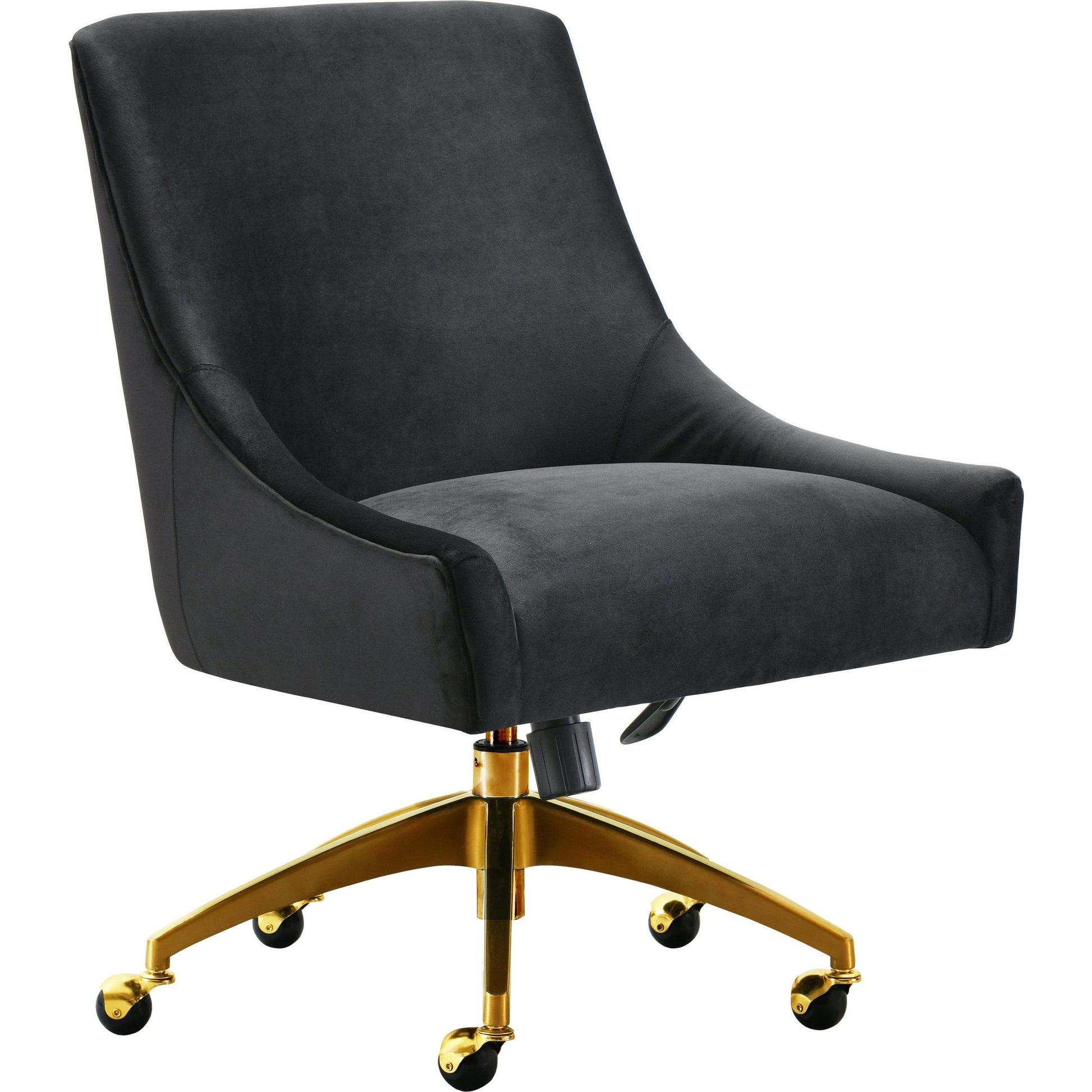 Beatrix Office Swivel Chair by TOV Furniture. Made from velvet, wood, stainless steel in a transitional style.