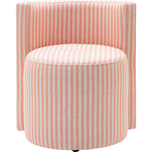 Alyssa Striped Linen Rolling Desk Chair by TOV Furniture. Made from fabric, plywood in a eclectic & global style.