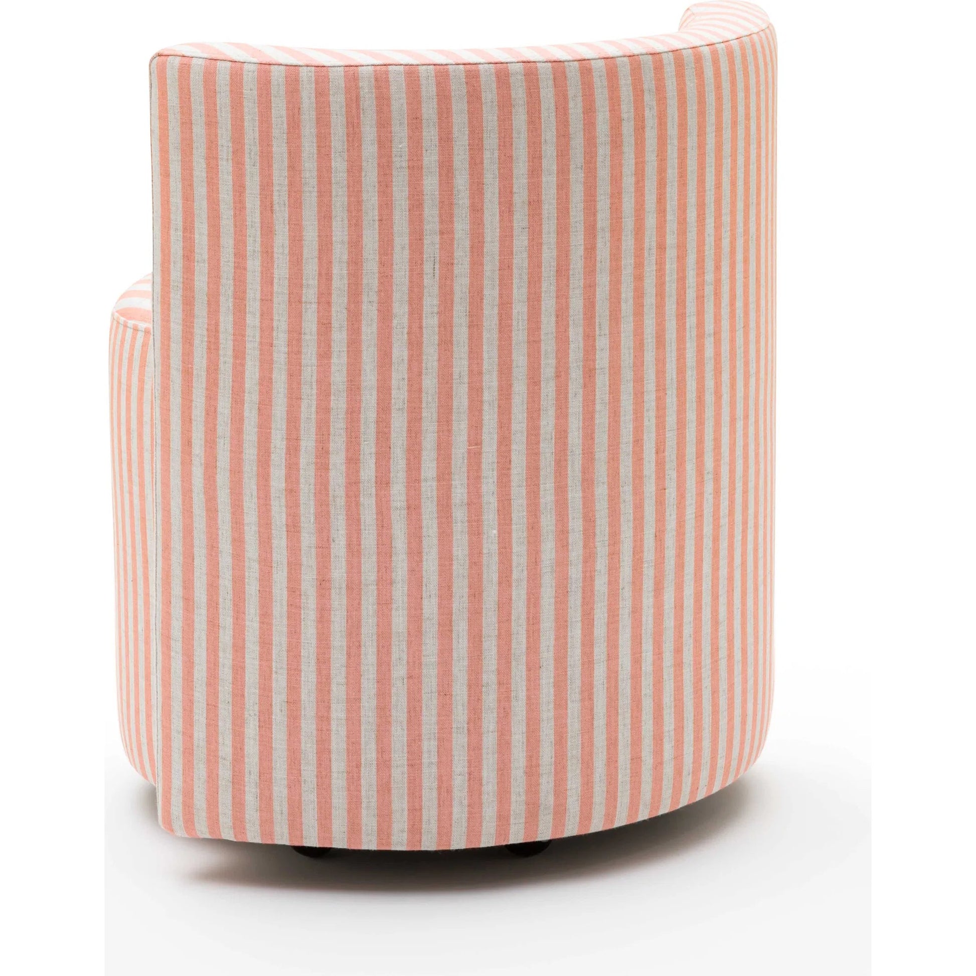 Alyssa Striped Linen Rolling Desk Chair by TOV Furniture. Made from fabric, plywood in a eclectic & global style.