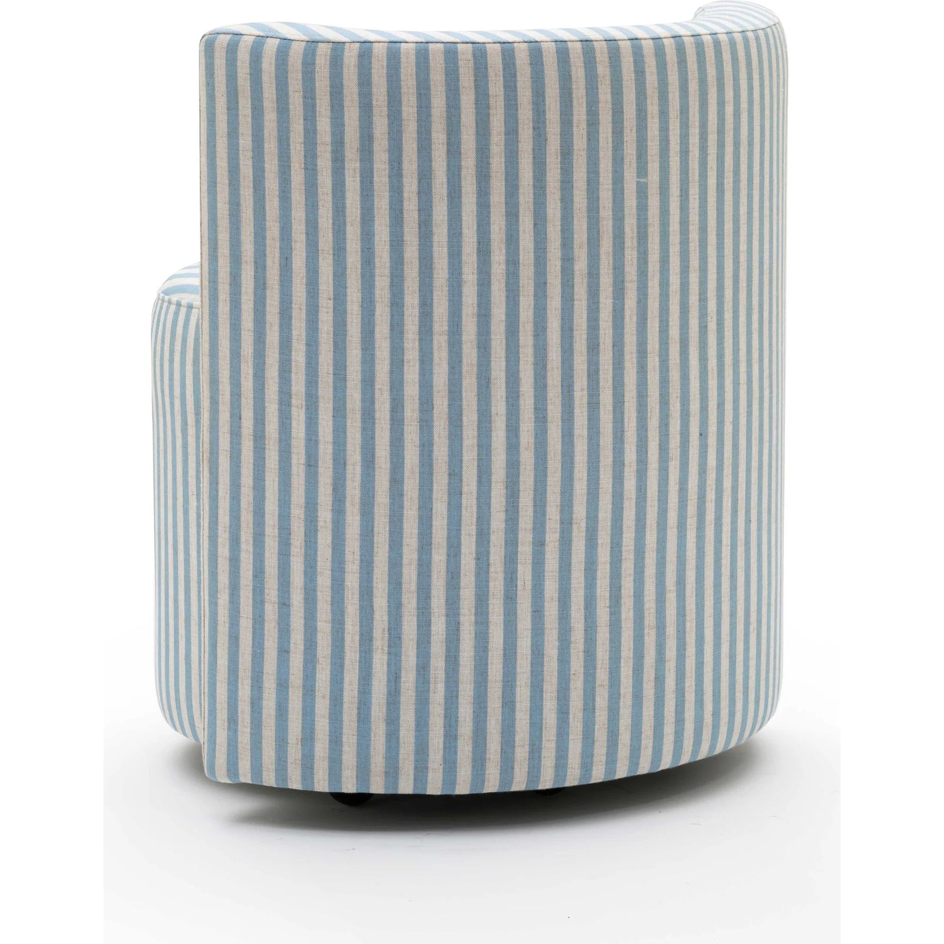 Alyssa Striped Linen Rolling Desk Chair by TOV Furniture. Made from fabric, plywood in a eclectic & global style.