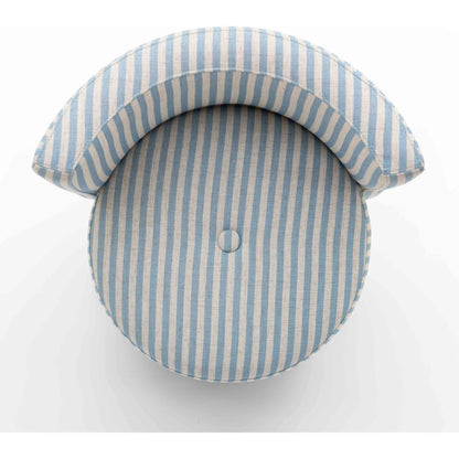 Alyssa Striped Linen Rolling Desk Chair by TOV Furniture. Made from fabric, plywood in a eclectic & global style.